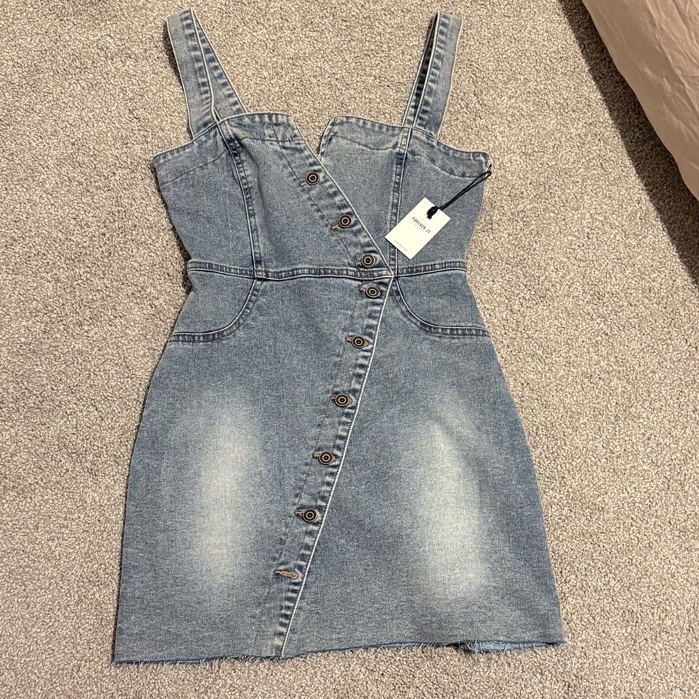 Forever 21 Blue Denim Mini Dress